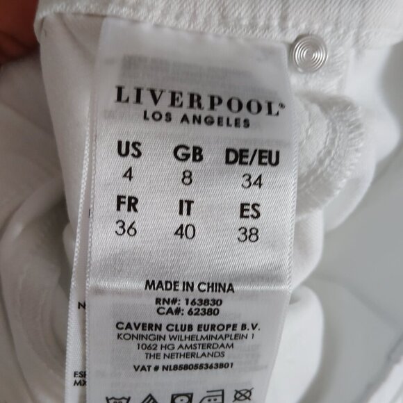 Liverpool White Women's Bermuda Shorts - Picture 3 of 6